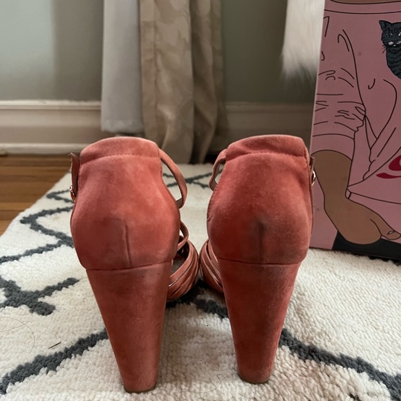 Jeffrey Campbell Pink Suede Laven Platforms Sz 8 - Picture 12 of 16